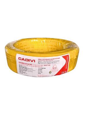Dây cáp đơn mềm CV-Cu/PVC Cadivi 0.6/1kV CV 2.0