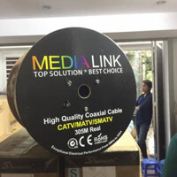 Dây Cáp đồng trục 305M ( Không kèm Nguồn 5C ) MEDIALINK Dây đồng trục, bọc dầu