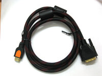 Dây cáp DVI to hdmi 5m, cable DVI to HDMI Hàng cao cấp