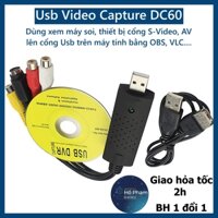 Dây cáp Easier/ Easy Cap USB 2.0 Ghi chương trình TV-VCD-DVD-Camera - Hồ Phạm DC60
