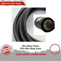 Dây cáp hàn 25mm lõi đồng 3mm , dây hàn đồng 100% dùng cho các loại máy hàn