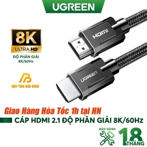 Dây cáp HDMI 2.1 dài 3m hỗ trợ 8K 60hz Ugreen 80602