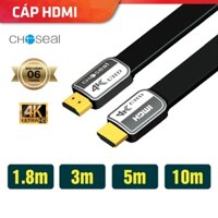 Dây Cáp HDMI Choseal 2.0/4K Chính Hãng Cao Cấp Loại Dẹt Dài 1.5m, 1.8m, 3m, 5m Dùng Cho TV/Máy Chiếu/PlayStation
