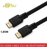 Dây cáp HDMI JSJ chuẩn 2.0 hỗ trợ 3D/4K/Ultra HD/Ethernet dài 185M [bonus]