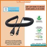 Dây cáp HDMI to Micro HDMI dạng lò xo xoắn . Truyền dữ liệu nhanh . Siêu Bền