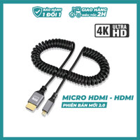 Dây cáp HDMI to Micro HDMI dạng lò xo xoắn chuẩn HDMI 2.0