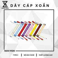 Dây cáp JKLP | Dây cáp xoắn bàn phím cơ Type-C lò xo xoắn dây dù | Dây cáp Type C| Đầu cắm USB | Chất lượng cao