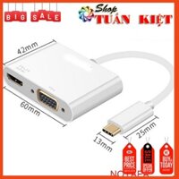 Dây cáp kết nối chuyển đổi sang HDMI, VGA nhỏ gọn - Cable USB - Type C to VGA and HDMI