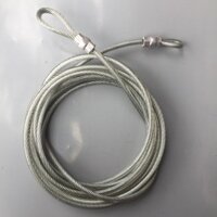 Dây cáp khóa xe bọc nhựa phi 8 dài 10m