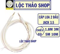 Dây cáp loa 2 đầu jack 3.5 dài 1.8M 3M 5M 10M Cáp loa 2 đầu 3.5 - 1.8 MÉT