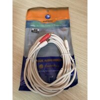 DÂY CÁP LOA JACK 3.5 RA 2 ĐẦU BÔNG SEN AV DÀI 5M JSJ – CHOSEAL