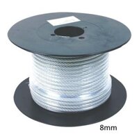 Dây cáp lụa bọc nhựa phi 3 - 4 - 5 - 6mm tính theo mét - tăng đơ - khóa cáp - cáp 4mm,trắng