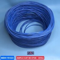 Dây cáp mạng AMPLX CAT 6E 0708, cuộn dài 305M (màu xanh) (Mã đặt hàng: 15123)