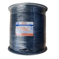 Dây cáp mạng CAT 3 SINO 4 lõi có gia cường có dầu cuộn 500m, dây màu đen - Bảo Nghĩa Computer