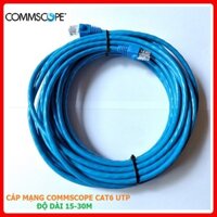 Dây cáp mạng COMMSCOPE/AMP Cat6 UTP cáp mạng LAN xịn bấm sẵn 2 đầu 15m-30m (xanh) Test thông mạng trước khi giao