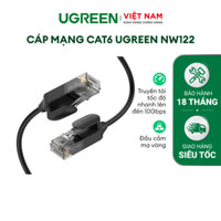 Dây cáp mạng Ethernet chuẩn CAT6A đầu cắm RJ45 siêu mỏng, hỗ trợ tốc độ nhanh lên đến 10Gbps dài từ 0.5-2m UGREEN NW122 - Hàng chính hãng - 2m - 70334