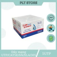 Dây cáp mạng LAN internet 5UTP màu xanh lam UTP/CAT5E/SN - 24AWG Sino UTP/CAT5E/SN/XLA/305 (305m/thùng)  New