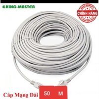 Dây cáp mạng LAN Internet bấm sẵn KingMaster dài 50m chuẩn cat 5e