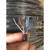 Dây cáp mạng ngoài trời cao cấp 100m Cáp Mạng GIPCO Cat3 CU 4 Sợi đồng, Bấm sẵn 2 đầu. Có Dây Thép Cường Lực - màu đen