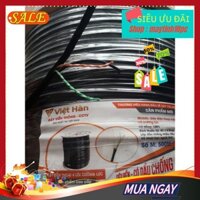 Dây cáp mạng Việt Hàn 4 lõi, phủ dầu chống ẩm, có gia cường chịu lực | dây mạng ngoài trời