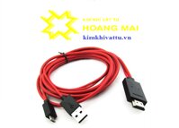 Dây Cáp Micro USB to HDMI 2m (MHL) cho điện thoại Samsung Note,S2,HTC,LG,Sky