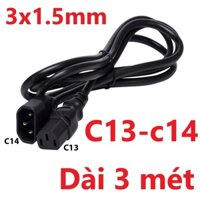 Dây cáp nguồn C13 C14 lõi 3X1.5mm2 dài 3m
