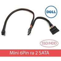 Dây cáp nguồn SSD-HDD Mini 6Pin sang 2 SATA cho máy DELL 3653 3650 3655 3252 3668 [ĐỌC KỸ KHI MUA HÀNG]