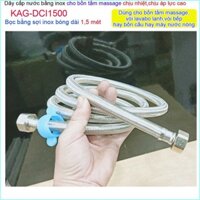 Dây cấp nước Inox chịu nhiệt KAG-DCI1500 (dài 150cm), dây dẫn nước chịu áp 1.5m bình nước nóng lạnh