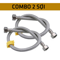 Dây cấp nước vòi lavabo, dây dẫn nước bồn cầu, bình nóng lạnh nhà bếp nhà tắm INOX dài 60cm Legaxi - 2 dây 60cm