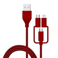 Dây Cáp Sạc 3 Trong 1 RAVPower (Lightning MFi Cho iPhone, Type C, Micro USB) 1m RP-CB021 - Hàng Chính Hãng
