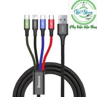 💥Dây Cáp Sạc 4 Đầu ( 2 Micro - 1 Typec - 1 IPhone ) - Hàng Chính Hãng 4in1 Dành cho IPhone - Sam Sung - Xiaomi - Oppo
