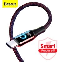 Dây cáp sạc Baseus cổng USB 3.0 loại C 3A có đèn LED dành cho Samsung S10 S9 Huawei P30 P20 Xiaomi Mi 9