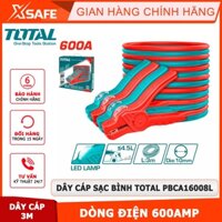 Dây cáp sạc bình ắc quy TOTAL PBCA16008L Dây câu sạc bình Dòng điện định mức 600AMP Kích thước kẹp 18x11cm - Chính hãng