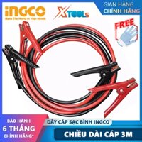 Dây cáp sạc bình INGCO HBTCP6008 | dây câu bình ắc quy 600AMP, Kích thước kẹp 18x10cm, Chất liệu cáp bọc đồng, Chiều dài