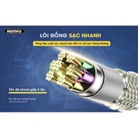 Dây Cáp Sạc Bọc Vải Bò Cao Cấp cho MicroUSB và iPhone Remax RC-096 - Hàng chính hãng