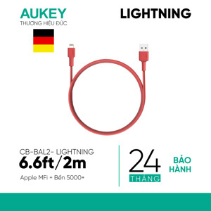 Dây cáp sạc Lightning Aukey CB-BAL2 MFI 2m