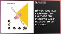 Dây cáp sạc nam châm USB-C to Lightning 27W Pisen Pro MagiPi Magloop 1m CC-FC12-1000