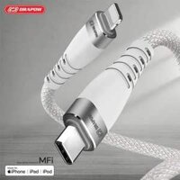 Dây cáp sạc nhanh 2M iPhone C to L chuẩn MFI hãng DRAPOW CF22