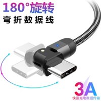 Dây Cáp Sạc Nhanh 3A 180 Độ Dành Cho Apple Android Type-C 18