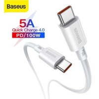 Dây Cáp Sạc Nhanh Baseus 100W USB Sang Type C 5A PD cho Xiaomi Samsung Macbook iPad