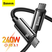 Dây Cáp Sạc Nhanh Baseus 240W PD3.1 5A / 48V Type-C Sang Type-C 480Mbps Cho Laptop / Điện Thoại / Máy Tính Bảng