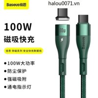 Dây Cáp Sạc Nhanh Baseus Hai Đầu type-c Hít Nam Châm 5A Chống Bụi PD100W Cho Điện Thoại / Máy Tính Bảng / Notebook