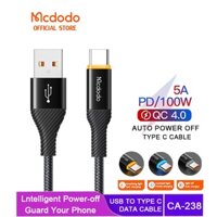 Dây cáp sạc nhanh MCDODO 6A 100W chuyển đổi USB sang Type C QC 4.0 VOOC SCP mới