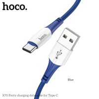 Dây cáp sạc nhanh, truyền dữ liệu USB to Type-C HOCO X70 Sạc Nhanh 3A dùng cho Samsung S21, Xiaomi ,Realme, Poco X3, Huawei,...Android -Hàng chính hãng - 1M - Xanh