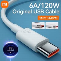 Dây Cáp Sạc Nhanh Usb Loại C Xiaomi 120W 6A Cho Mi 12 11 10 Pro 9 5G Poco Redmi Note K30S K40