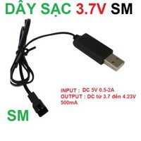 Dây cáp sạc pin 3.7v cổng vào USB cổng ra SM dùng sạc cho pin xe điều khiển máy bay flycam