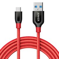 Dây Cáp Sạc USB Type-C Anker Powerline+ 1.8m – A8169091 (Đỏ) – Hàng Chính Hãng
