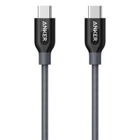 Dây Cáp Sạc USB Type-C Ra USB Type-C 2.0 Anker Powerline+ 0.9m (Kèm Bao Da) – A8187HA1 (Xám) – Hàng Chính Hãng
