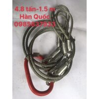 Dây cáp thép 4 sợi 5 tấn 1.5 m Hàn Quốc dùng để nâng hạ các thiết bị nặng dễ dàng hiệu quả an toàn