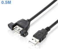 Dây cáp USB 2.0 nối dài đầu đực đầu cái bắt vít 0.5M